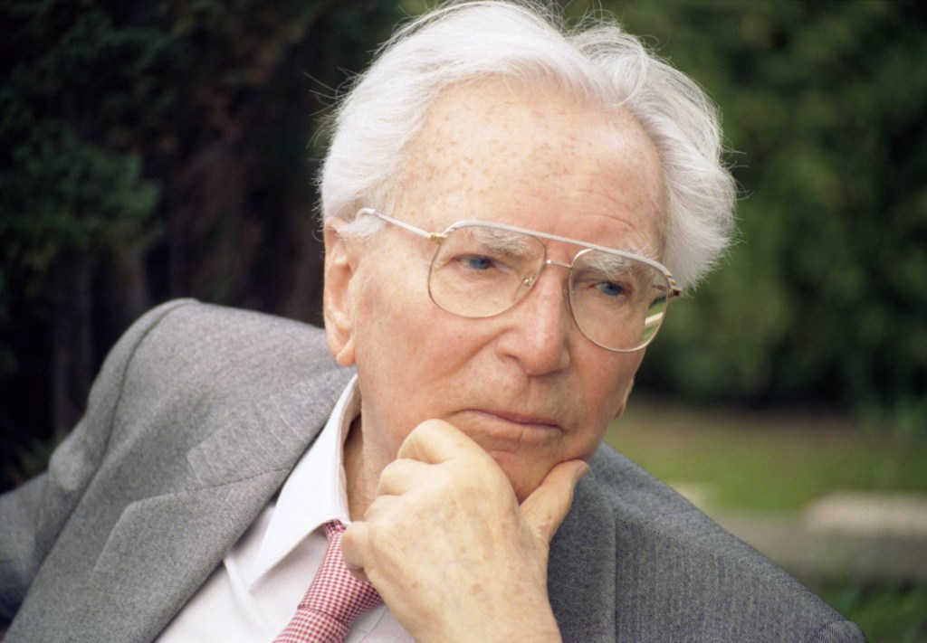 Viktor Frankl in contemplation, in 1994.